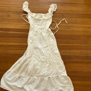 White reformation midi dress